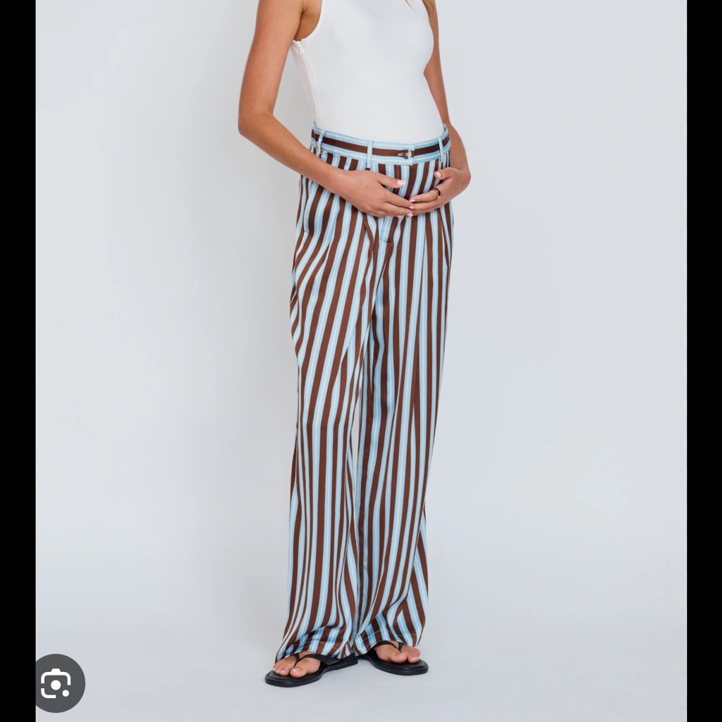 Apero Roxie Adjustable Waist Striped Trousers (For Maternity And Beyond!)